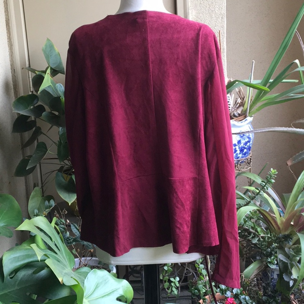✨❤️🌹 CITY CHIC Sheer Sleeve Velvet Blazer🌹❤️✨ - Picture 3 of 4